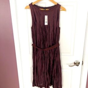Deep purple accordion dress